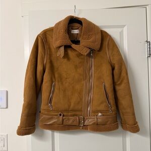 Molly Bracken Women's Brown Shearling Jacket - Size Small